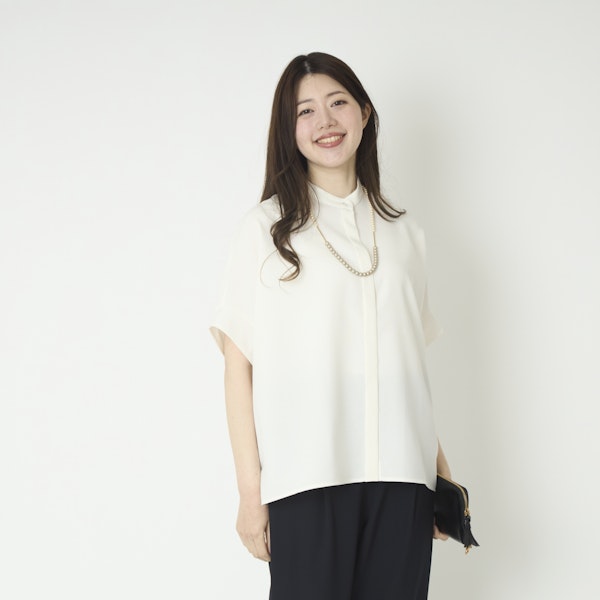 Kilka/蒸れ知らずですぐ乾くきれいめ比翼ブラウス